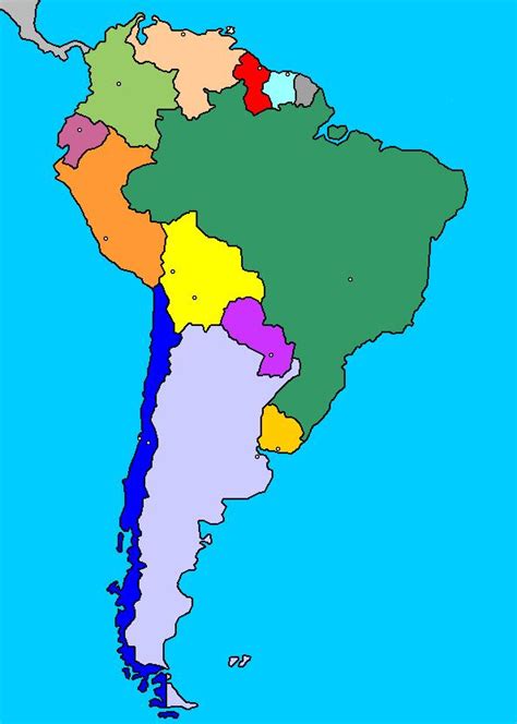 Mapa interactivo de América del Sur países y capitales luventicus org