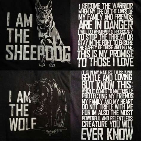 Most people are like sheep. The sheepdog and the wolf | Warrior quotes, Wolf quotes, Military quotes