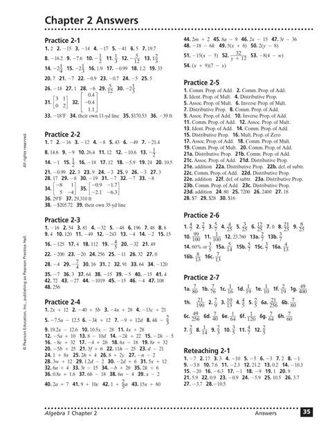 Make sure you read it and always do revision with this note language barrier is one of the problem in understanding maths. Chapter 2 Answers Practice 2-1 Practice 2-2