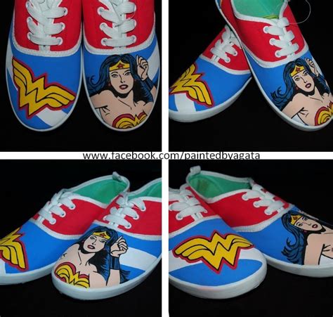 Wonder Woman Hand Painted Shoes By Paintedbyagata On Deviantart