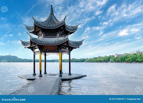 Jixian Pavilion West Lake Hangzhou Zhejiang China Stock Photo