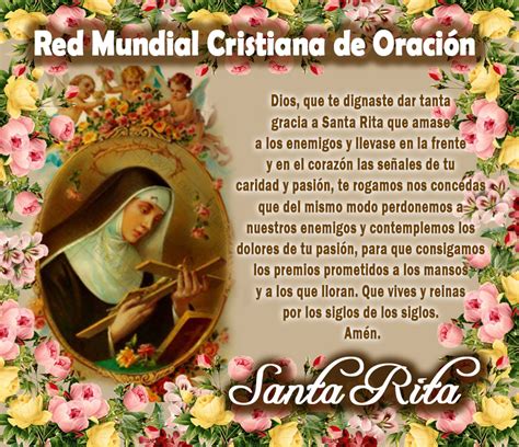 Novena Santa Rita De Casia Red Mundial Cristiana De Oración Rmco