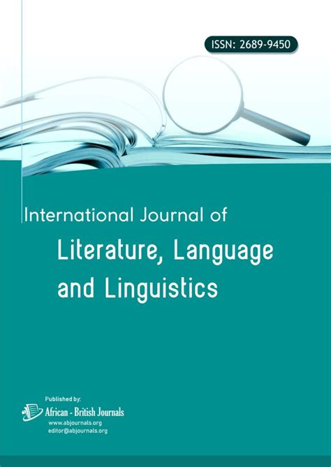 International Journal Of Literature Language And Linguistics Issn
