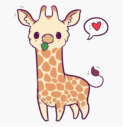 Transparent Cute Giraffe Png Kawaii Giraffe Transparent Cartoon