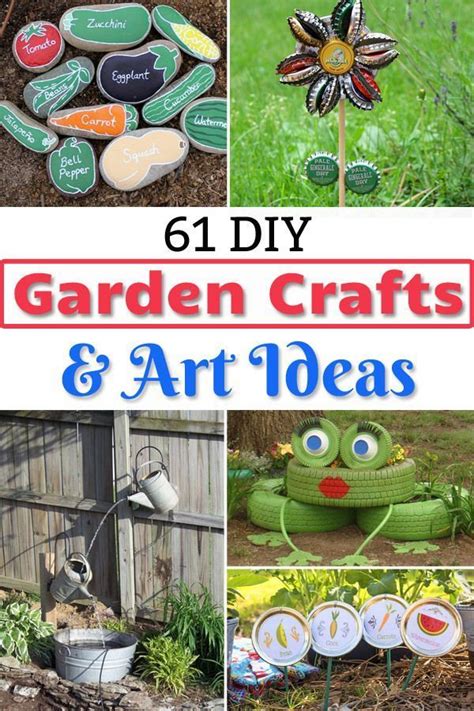 61 Easy Diy Garden Art And Craft Ideas Garden Art Crafts Diy Garden