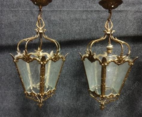 Antiques Atlas Pair Brass Hanging Lanterns