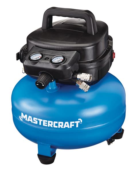 Mastercraft 6 Gallon Oil Free Portable Pancake Air Compressor And Brad