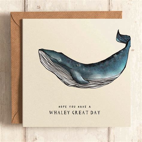 Whale Birthday Card By Katie Cardew