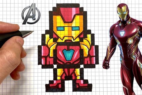 Iron Man Pixel Art Tạo Hình Siêu Nhân Rực Rỡ Nhấp Chuột Ngay