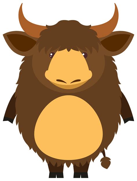 Brown Yak With Happy Face 297626 Vector Art At Vecteezy