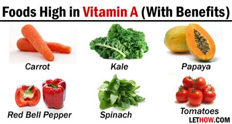 Foods High In Vitamin A With Benefits