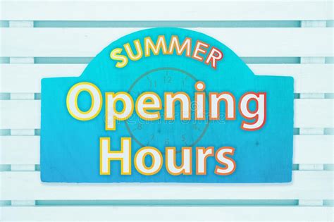 Opening Hours Shop Sign Monday To Friday Daytime Closed Sunday Stock