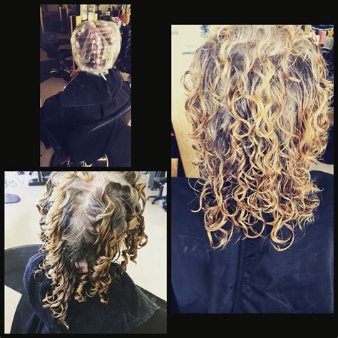 Curls Perm Done With Purple And White Perm Rods Permed Hairstyles