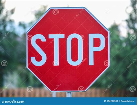 Traffic Sign Where We Have To Stop Stock Photo Image Of Design