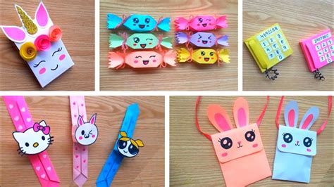 6 Cute Diy Paper Craft Ideas Handmade Back To School Craft Paper