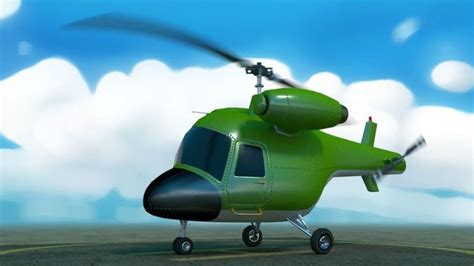 3d Model Rigged Low Poly Cartoon Helicopter Vr Ar Low Poly Cgtrader