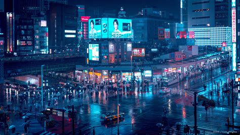 Tokyo Rain 4k Desktop Wallpaper Cody Ellingham Photographic Artist