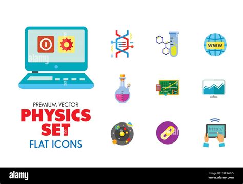 Physics Icon Set Stock Vector Image And Art Alamy