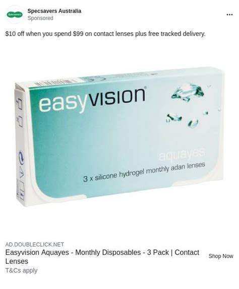 Easyvision Aquayes Monthly Disposables Contact Lenses Specsavers