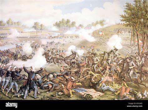 The Battle Of Bull Run On July 21 1861 Lithograph By Kurz And Allison