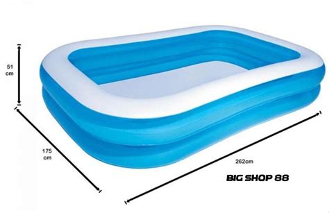 Daftar harga kolam renang karet anak terbaru juli 2021. Jual Bestway Rectangular Pool Biru Putih 2.62m. Kolam ...