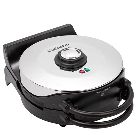Cucinapro Classic Round 4 Slice Stainless Steel American Waffle Maker