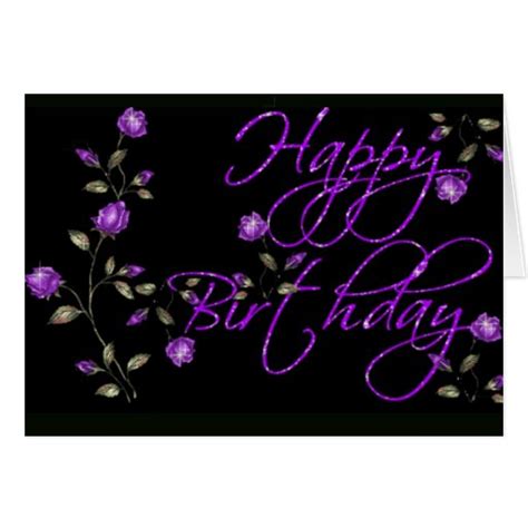 Check spelling or type a new query. Happy Birthday Card with purple flowers | Zazzle