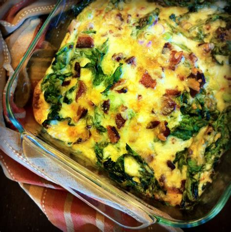 Riddlelove Spinach And Bacon Oven Omelette ~ A Recipe