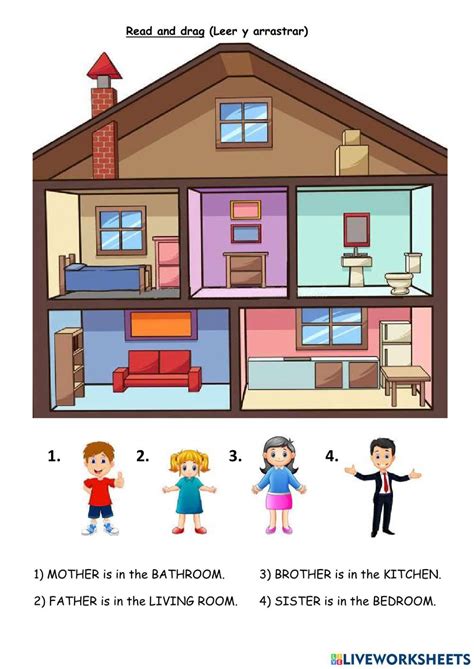 A House With Different Rooms And Numbers For Each Room In The House As