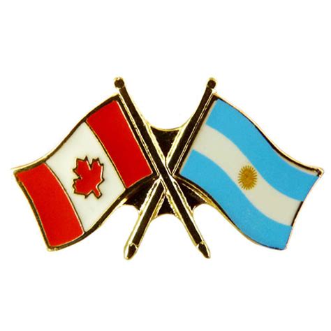 Canada Argentina Crossed Pin Crossed Flag Pin Friendship Pin
