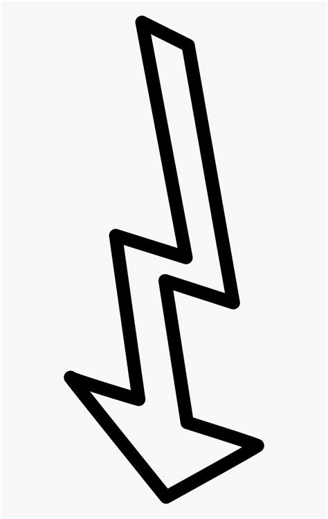 White Arrow Pointing Down Png Jagged Arrow Transparent Png