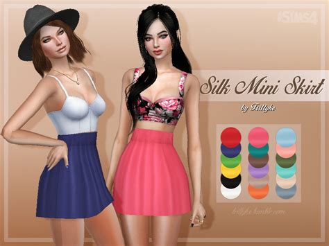 Trillyke Silk Mini Skirt The Sims 4 Catalog