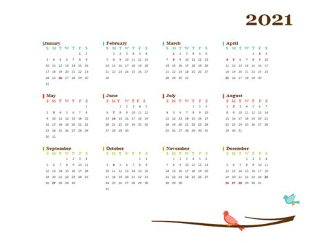yearly australia calendar design template