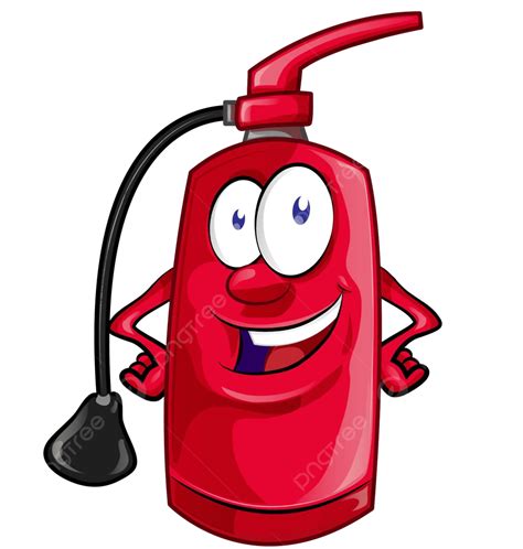 Isolated Cartoon Fire Extinguisher Character On White Background Vector