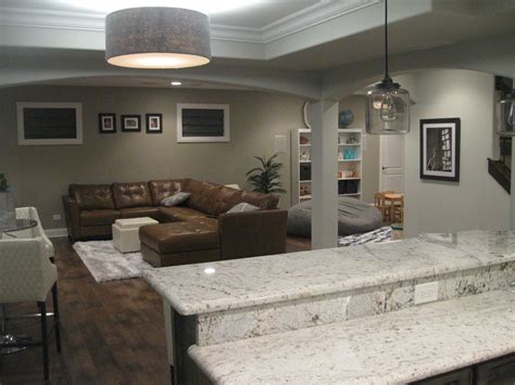 Finished Basement Contemporary Basement Chicago Houzz