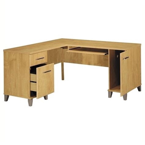 Bush Furniture Somerset 60w L Desk In Maple Cross Engineered Wood