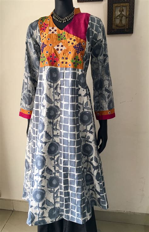 Khadi And Cotton Handloom Kurtas With Authentic Kutch Hand Embroidery By