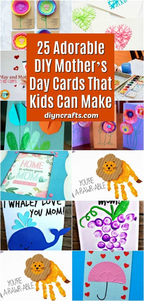 25 Adorable Diy Mothers Day Cards That Kids Can Make Diy And Crafts