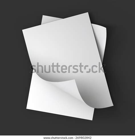 Stack Pages Curved Corners Top View Stock Vector Royalty Free