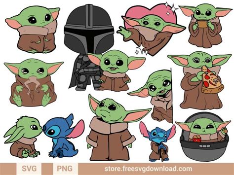 Baby Yoda Free SVG & PNG cut files - Free SVG Download