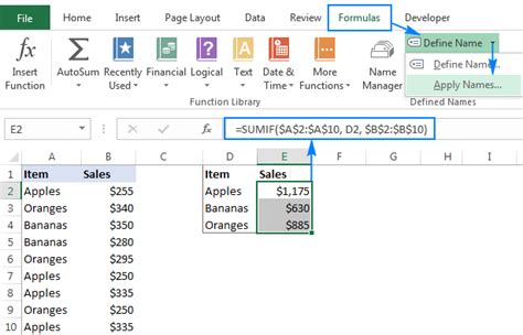 How To Create Defined Names In Excel Pauli Feackle