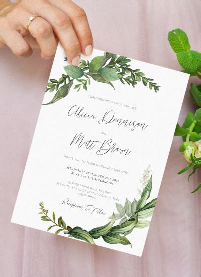 Check out our wedding invitation template selection for the very best in unique or custom, handmade pieces from our invitations & announcements shops. Download Printable Green Floral Wedding Invitation Suite PDF