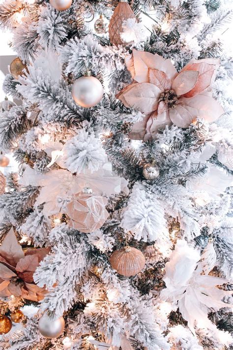 Blush Pink Rose Gold And White Christmas Decor Christmas Tree