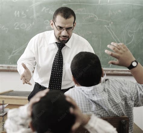 Teacher Yelling At Pupil Stock Photo Adobe Stock