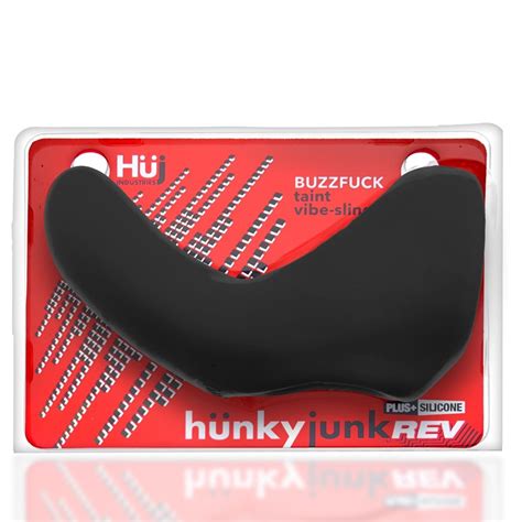Hunkyjunk Buzzfuck Cock And Ball Sling With Taint Vibrator Tar Ice Shop