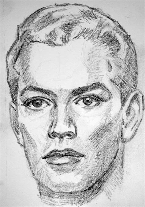 Sketch Male Face By Pmucks Traditional Art Drawings Portraits Figures