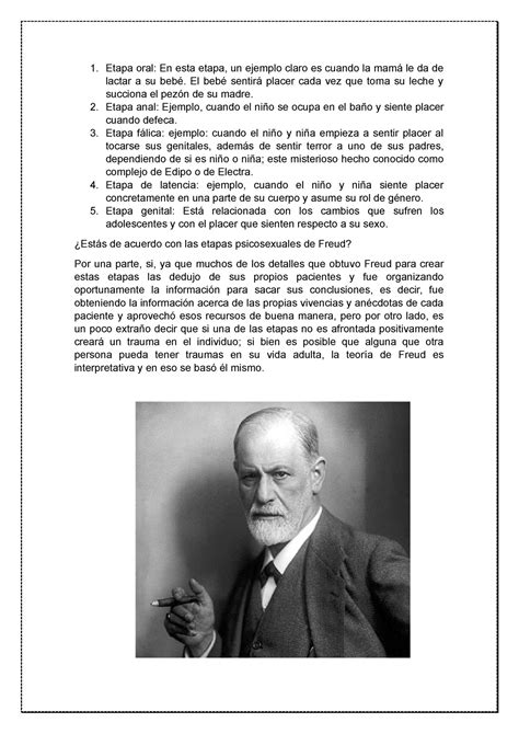 Etapas Psicosexuales De Sigmund Freud Semana Psicolog A De La