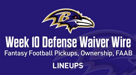 Defense/special teams units are among fantasy football's biggest mysteries. Week 10 Defense (DEF/DST) Waiver Wire Pickups: Fantasy ...