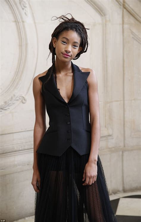 Willow Smith Joins Models At Christian Dior Pfw Show Daily Mail Online