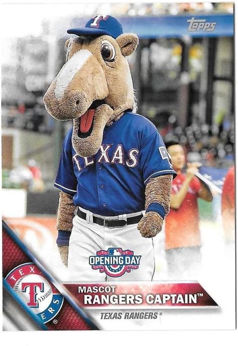 2016 Topps Opening Day Mascots Texas Rangers